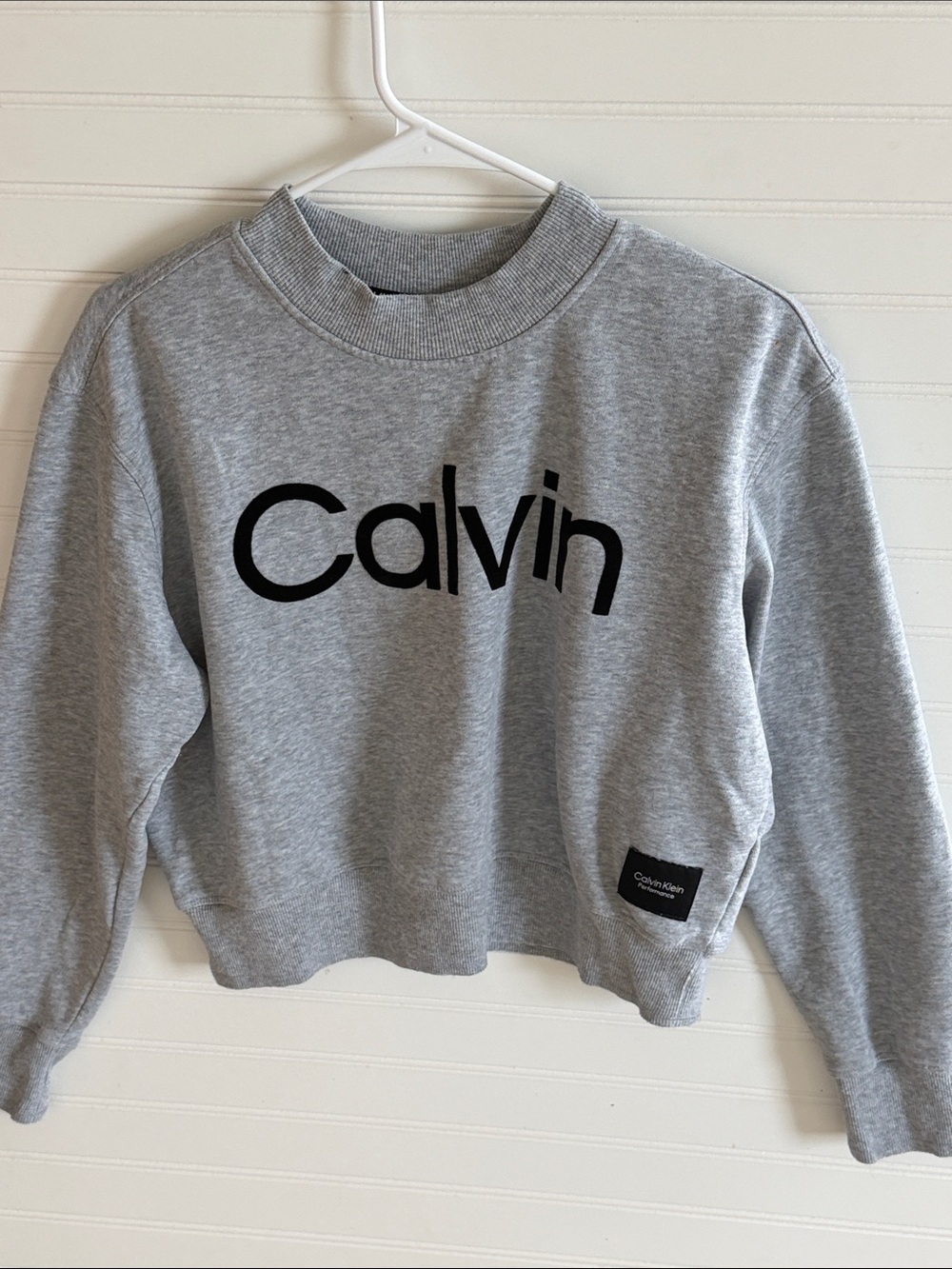 Calvin Klein Gray Logo Crewneck Sweatshirt